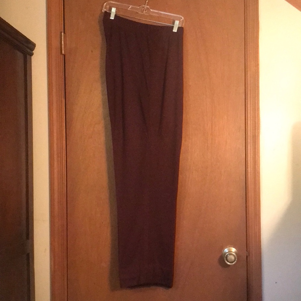 Women’s 1X deep wine colored wool suit pants (match the 2X merlot Tesori jacket)